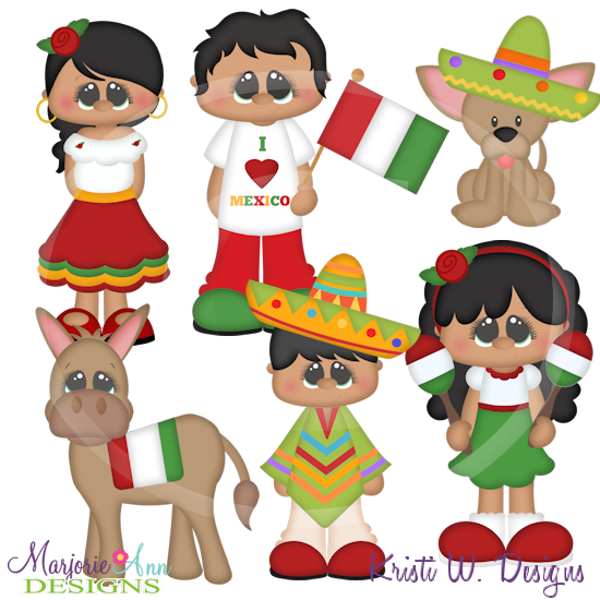Kids Around The World-Mexico SVG Cutting Files Includes Clipart - Click Image to Close